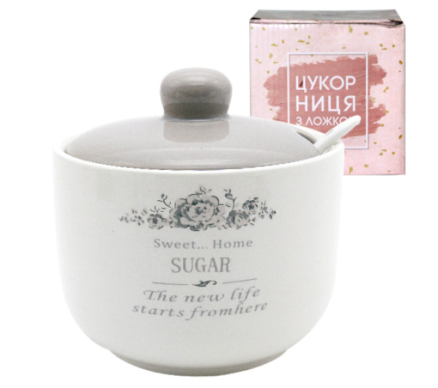 700-03-11 Цукорниця з ложкою 520мл "Розарій" (48) - фото
