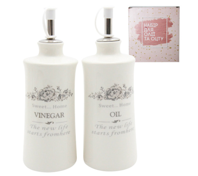 700-07-11 Набір 2пр пляшки для олії/оцту "Розарій" 320мл - фото