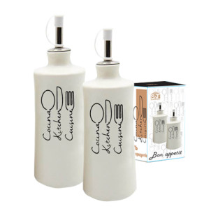 700-07-17 Набір 2пр пляшки для олії/оцту "Bon appetit" 320мл - фото
