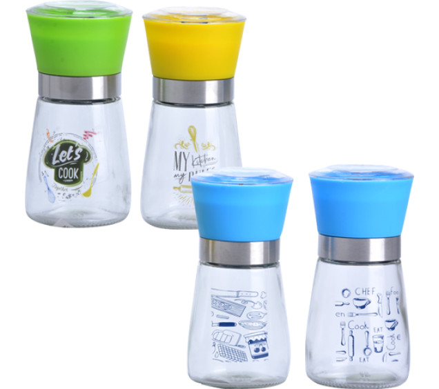 7032-4 Млинок для солі та перцю 180мл Час куховарити - фото