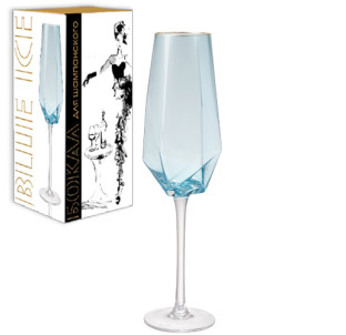 7051-06 Келих для шампанського "Blue ice" 380мл - фото