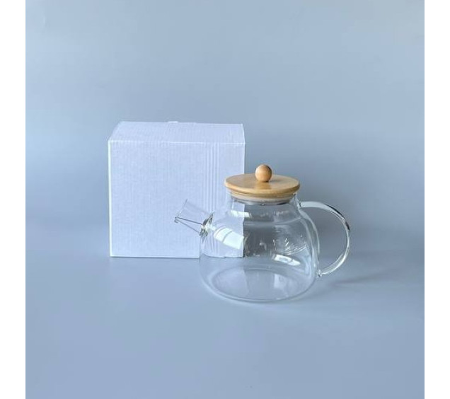 767-1 Чайник-заварник 1л Сlassic з бамбуковою кришкою - фото