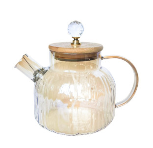 767-4 Чайник-заварник 1л Yantar1 з бамбуковою кришкою - фото