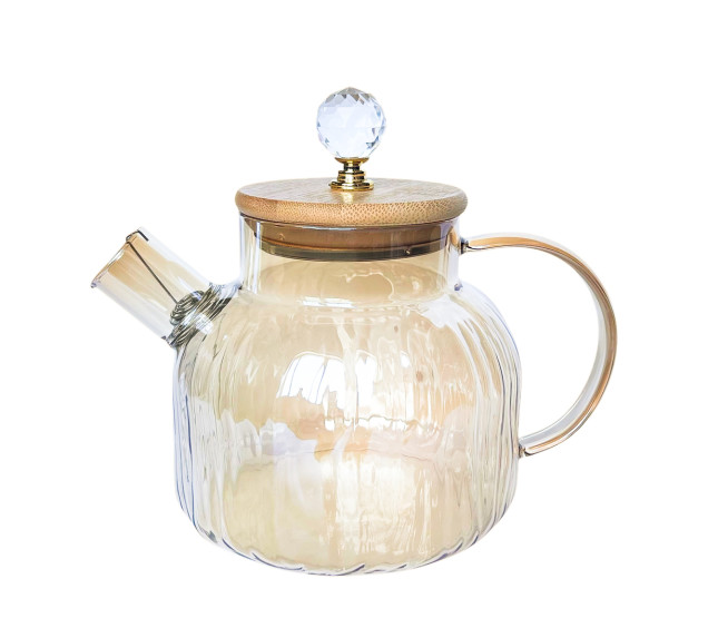 767-4 Чайник-заварник 1л Yantar1 з бамбуковою кришкою - фото