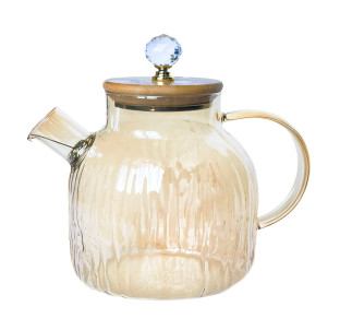 767-8 Чайник-заварник 1.5л Yantar1 з бамбуковою кришкою - фото