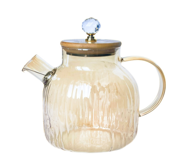 767-8 Чайник-заварник 1.5л Yantar1 з бамбуковою кришкою - фото