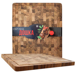 8825 Дошка торцева обробна тік 37*33*2см - фото