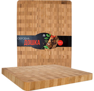 8828 Дошка торцева обробна бамбукова 40*30*3,3см - фото