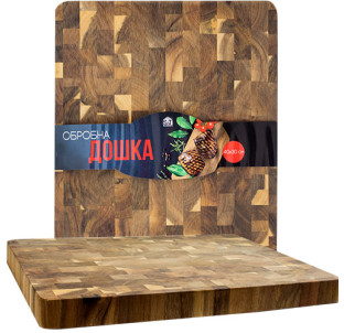 8829 Дошка торцева обробна тік 40*30*3,3см - фото