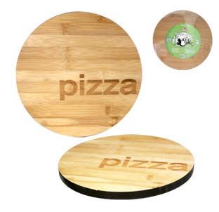 8842 Дошка обробна бамбукова Піца 25*25*1,5см - фото
