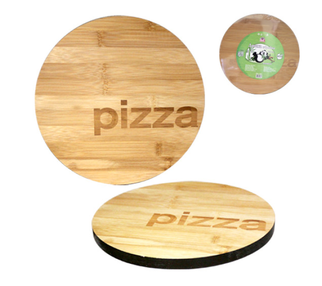 8842 Дошка обробна бамбукова Піца 25*25*1,5см - фото