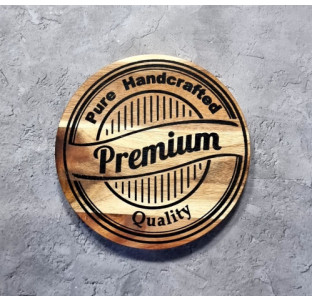 8857 Дошка обробна Premium quality кругла (акація) 20*20*1,5см - фото