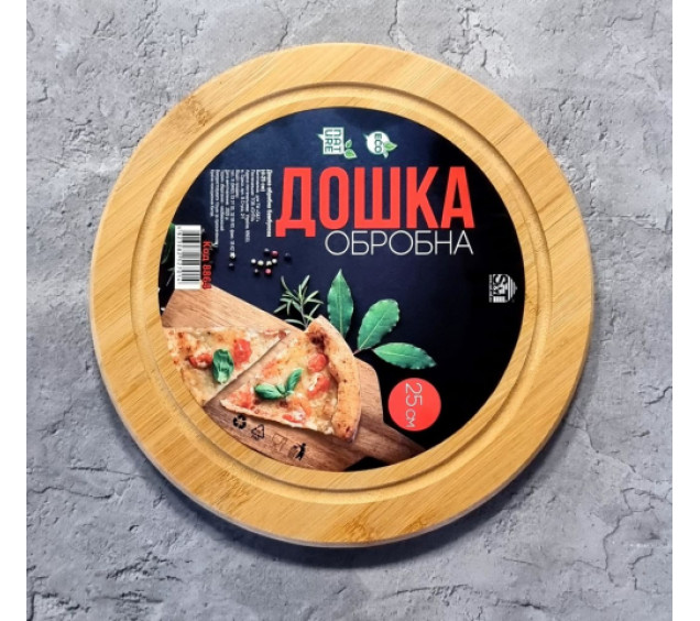 8864 Дошка обробна бамбукова 25*25*1,5см - фото