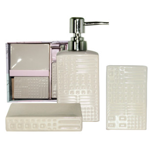 887-00-01 Набір аксесуарів для ванної кімнати  Алмаз, 3пр - фото