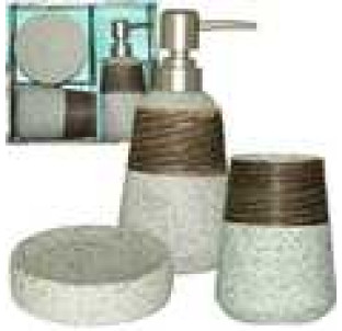 887-06-01 Набір аксесуарів для ванної кімнати Aqua, 3пр - фото