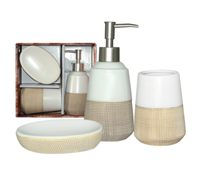887-08-01 Набір аксесуарів для ванної кімнати Rest, 3пр - фото