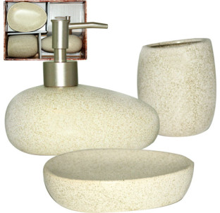 887-09-01 Набір аксесуарів для ванної кімнати Loft, 3пр - фото