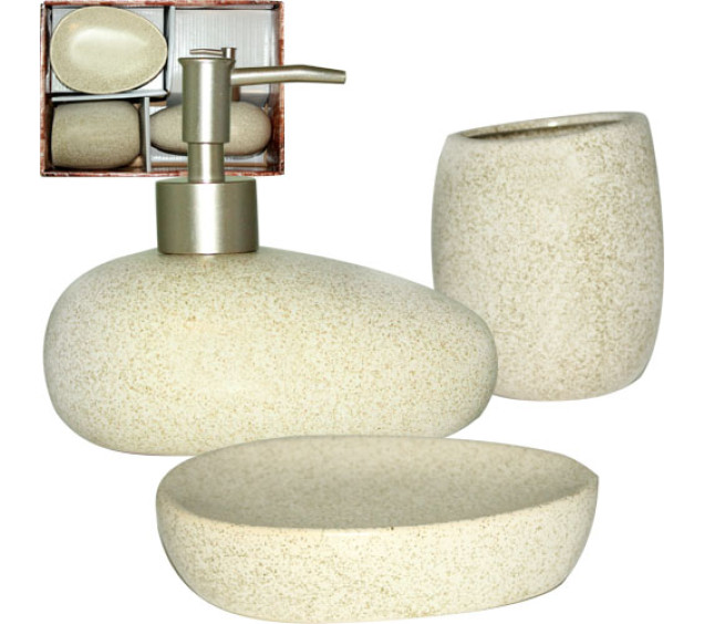 887-09-01 Набір аксесуарів для ванної кімнати Loft, 3пр - фото