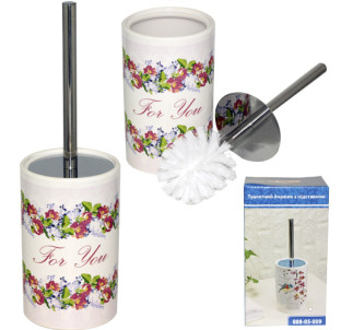 888-05-005 Туалетний йоржик з підставкою Квітковий вальс (34*10см) - фото