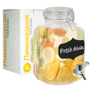 9037 Лимонадник з дошкою для написів 2л (12) - фото