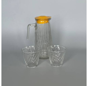 9041-01 Набір для соку(глечик-800 мл,склянка 2 шт*250мл) - фото