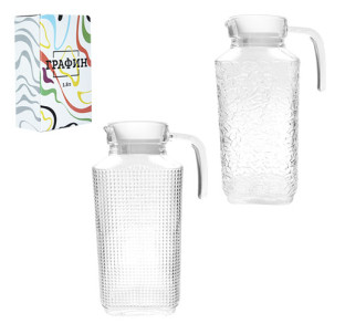 9097-1 Графін 1,8л Мистецтво (Мікс 2шт) - фото