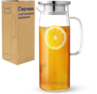 9097-6 Глечик з металевою кришкою 1,2л - фото