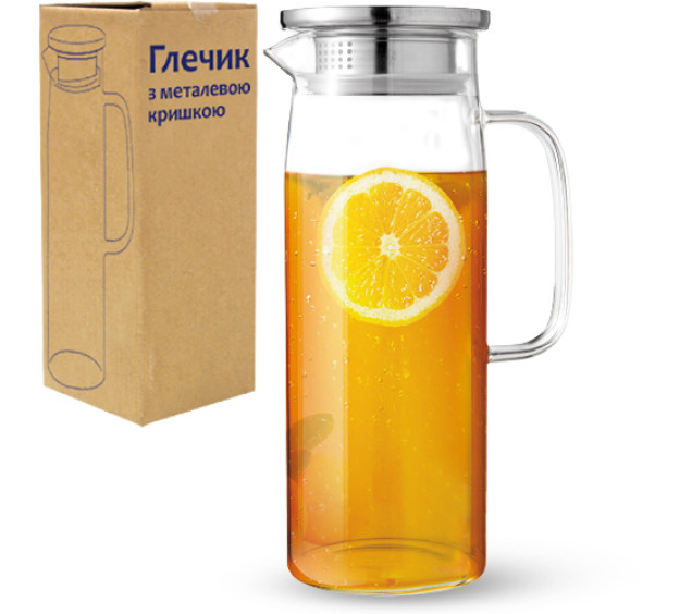 9097-6 Глечик з металевою кришкою 1,2л - фото