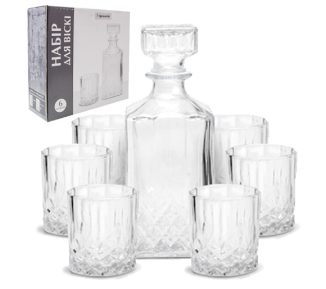 9099 Набір для віскі (графін 1л, стакан 200мл) - фото