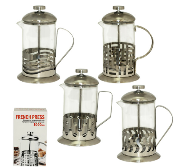 9101 Заварювальний чайник з поршнем 1000мл - фото