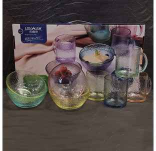 9212-01 Набір посуду(миски 4 шт.-360 мл;чашки 4 шт.-300 мл) - фото