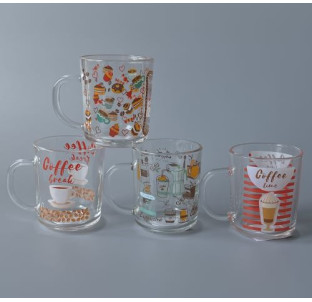 9304-7 Чашка скляна Кава мікс 240 мл - фото