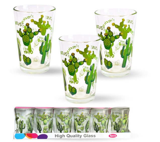 945-1 Набір склянок 6шт "Кактус" 210 мл - фото