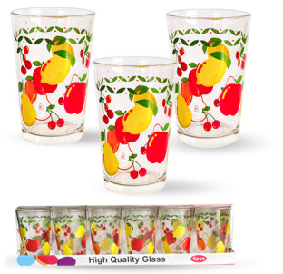 945-5 Набір склянок 6шт "Фруктовий мікс" 210 мл - фото