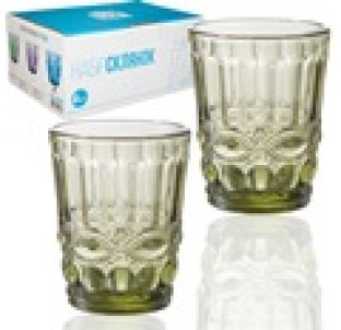 9453 Набір склянок 6шт. Вінтаж смарагд 280мл - фото