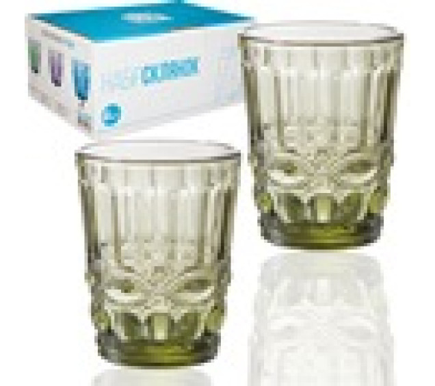 9453 Набір склянок 6шт. Вінтаж смарагд 280мл - фото