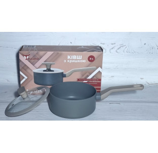 9596-18 Ківш 2л з скляною кришкою ALUM - фото