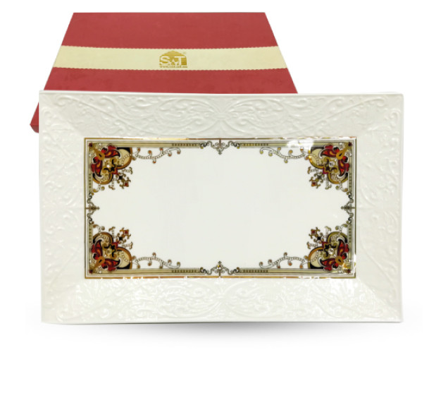 9709-3 Блюдо прямокут. Лаура 25,7*15,2 - фото