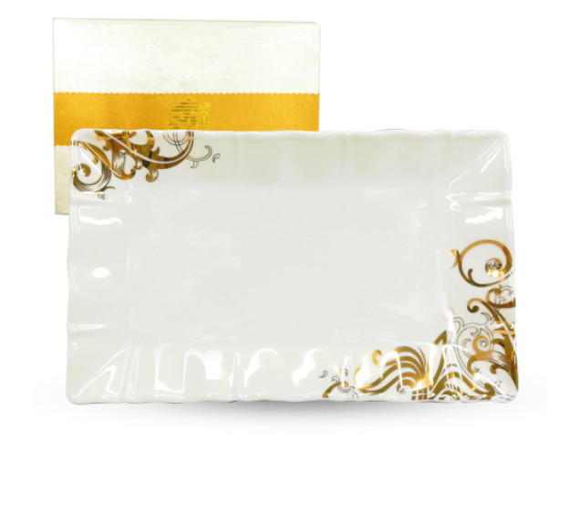 9709-4 Блюдо прямокут. Жаклін 25,7*15,2 - фото