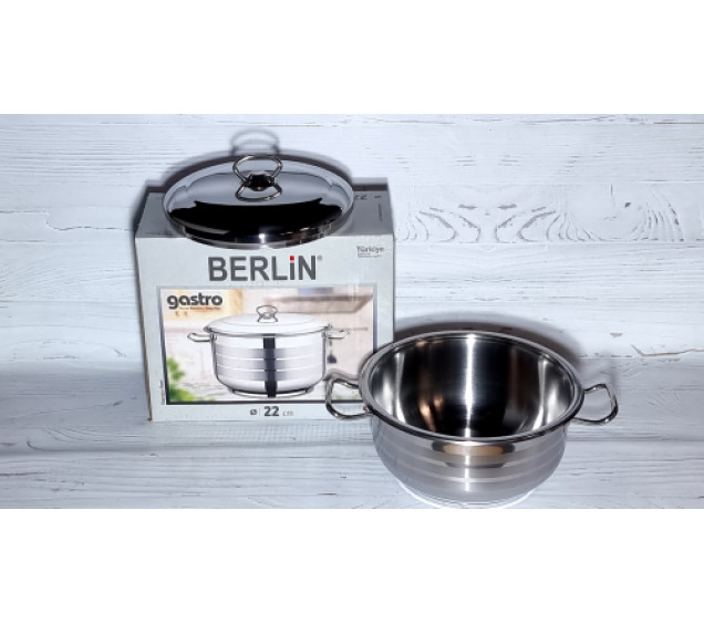 9999-2 Каструля з нержавіючої сталі 4.5л Gastro з нержавіючою стальною кришкою - фото