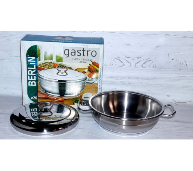 9999-26 Сотейник-жаровня 26х10см з нержавіючою стальною кришкою - фото