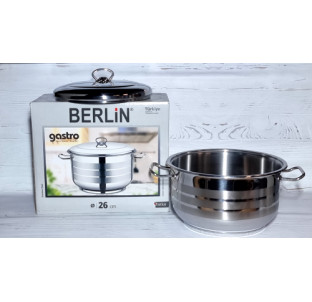 9999-3 Каструля з нержавіючої сталі 6.3л Gastro з нержавіючою стальною кришкою - фото