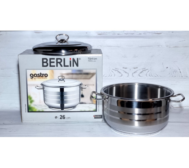 9999-3 Каструля з нержавіючої сталі 6.3л Gastro з нержавіючою стальною кришкою - фото