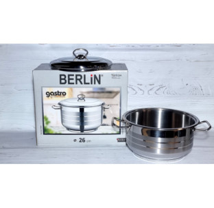 9999-4 Каструля з нержавіючої сталі 8.5л Gastro з нержавіючою стальною кришкою - фото