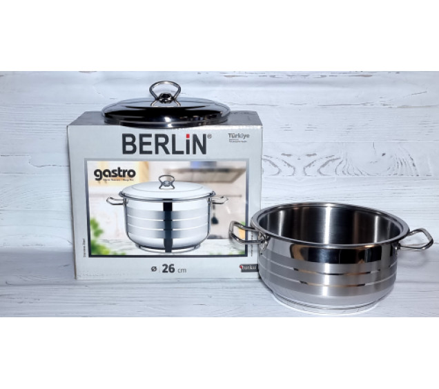 9999-4 Каструля з нержавіючої сталі 8.5л Gastro з нержавіючою стальною кришкою - фото