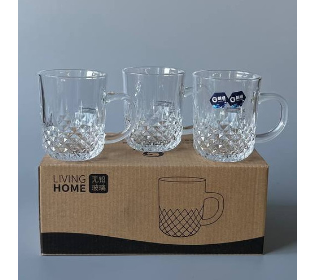 LXZB24-6 Набір чашок скляних (6 шт 240 мл) - фото