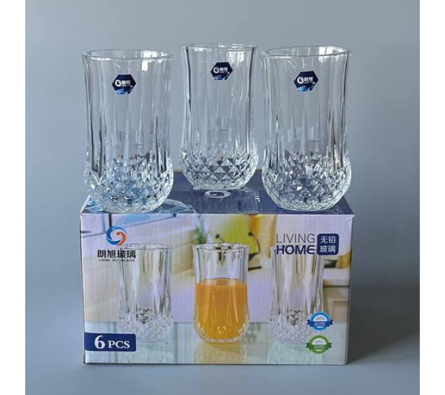 LXZS0604 Набір стаканів скляних (6 шт 300 мл) - фото