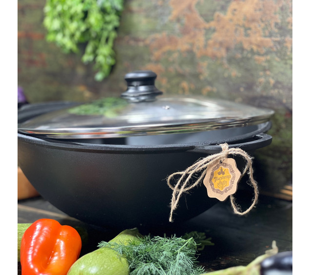 Т405С3 Казан узбецький 8л зі скляною кришкою - фото 3