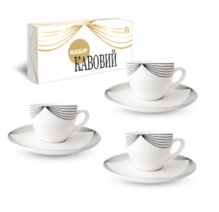 1453-5 Сервіз кавовий 12пр. Жардін (чашка 110мл, блюдце 13см) - фото