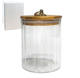 212121-4 Ємність 750 мл з бамбуковою кришкою - фото